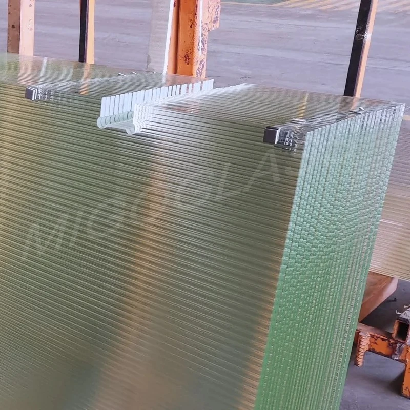 fluted shower glass