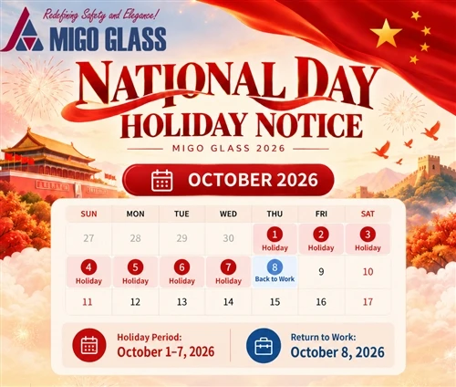 MIGO Glass 2026 Повідомлення про вихідні дні Національног...