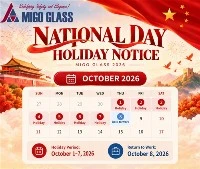 MIGO Glass 2026 Повідомлення про вихідні дні Національног...